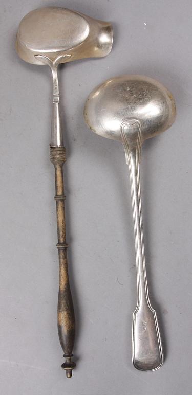 SOPPSLEVAR, 2 st, silver. Carl Winnerstrand, Stockholm, 1894 resp Österrike-Ungern.