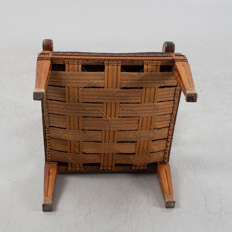 Two similar wing-back chairs, Northern Europe, late 18th century.