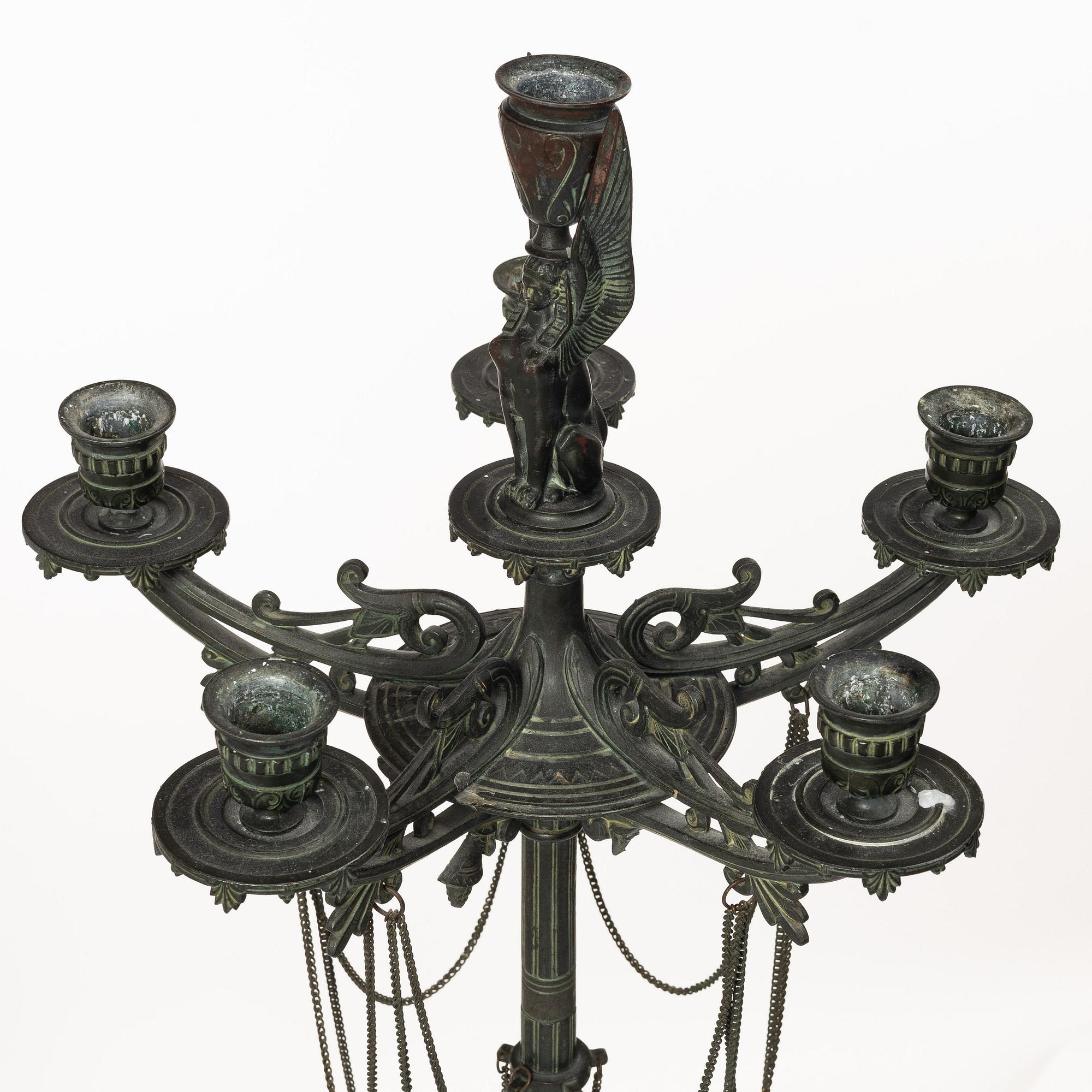 A pair of candelabras, late 19th century.