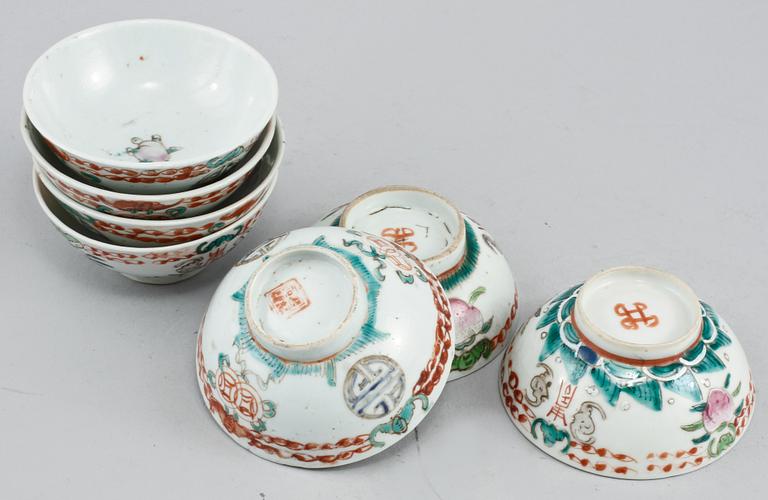 SKÅLAR, 12 st, porslin, Kina 1800/1900-tal.