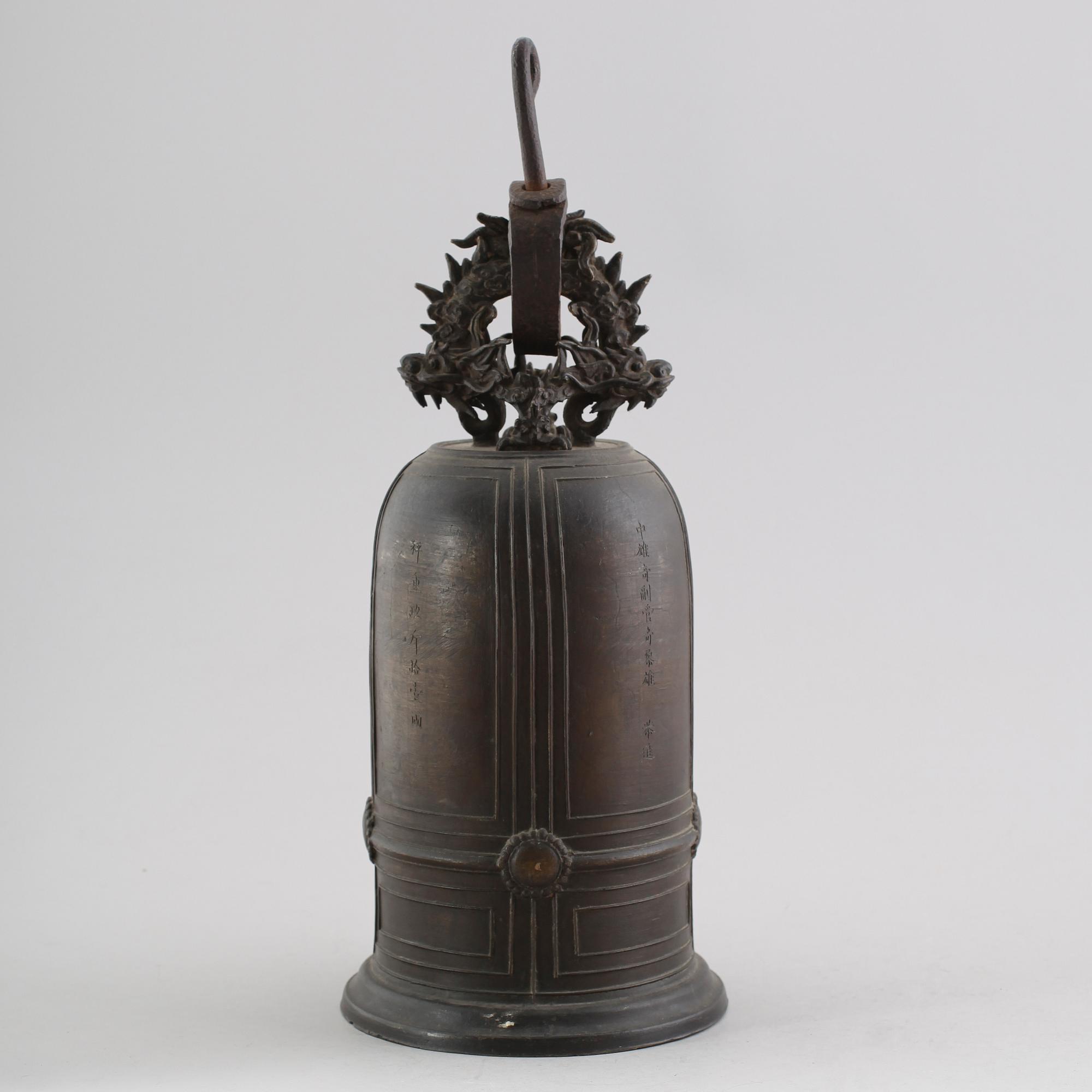 KLOCKA, brons, orientalisk, 1800/1900-tal.