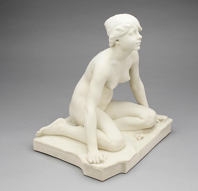 SKULPTUR, parian, Per Hasselberg, Gustafsberg 1908.