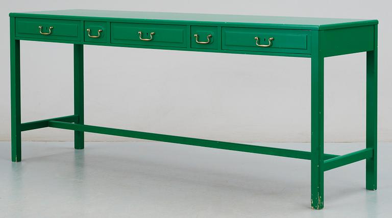 A Josef Frank green laquered sideboard by Svenskt Tenn.