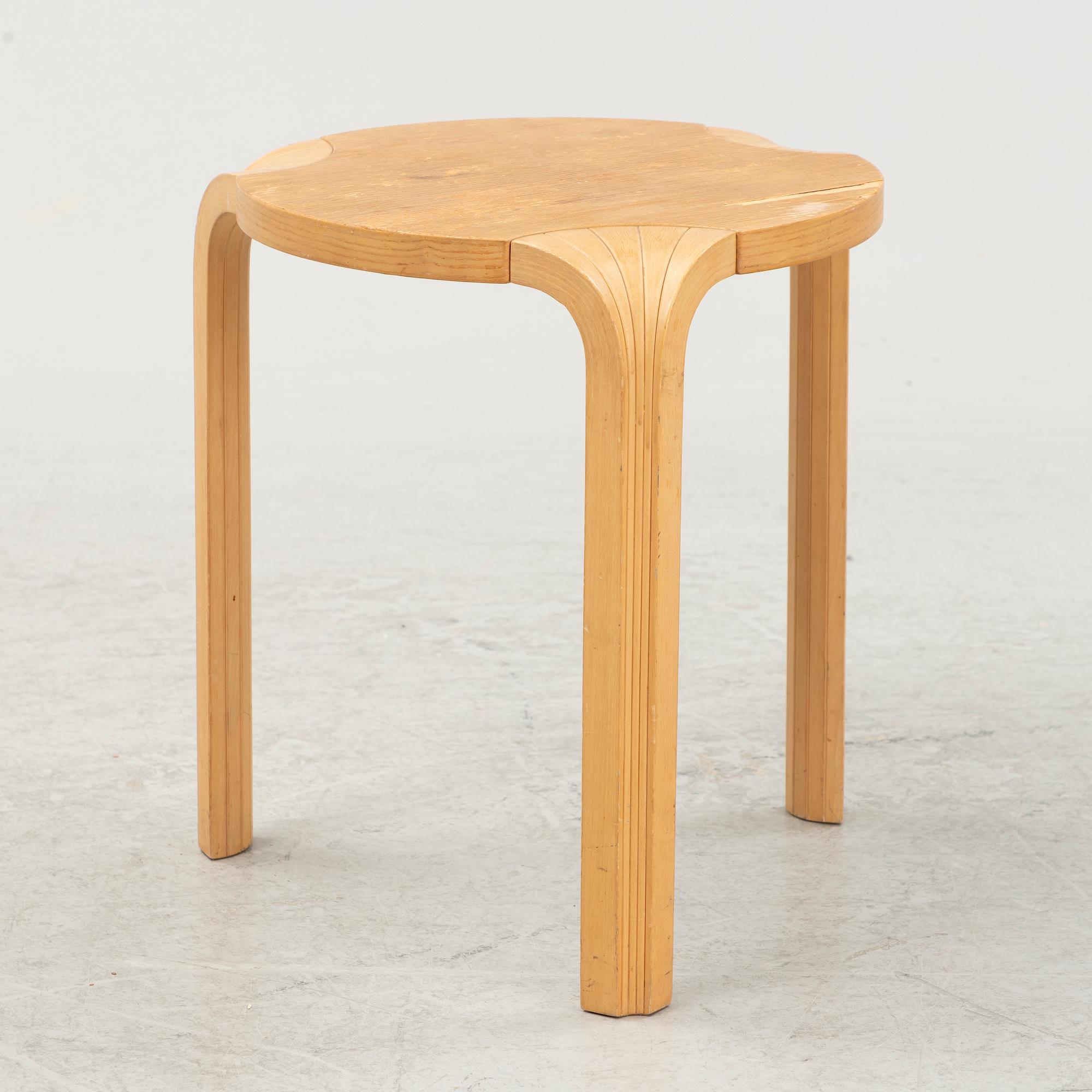 A  model Y 601 stools by Alvar Aalto for Artek.