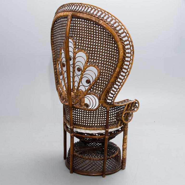 A 1970s rattan 'Peacock chair'.