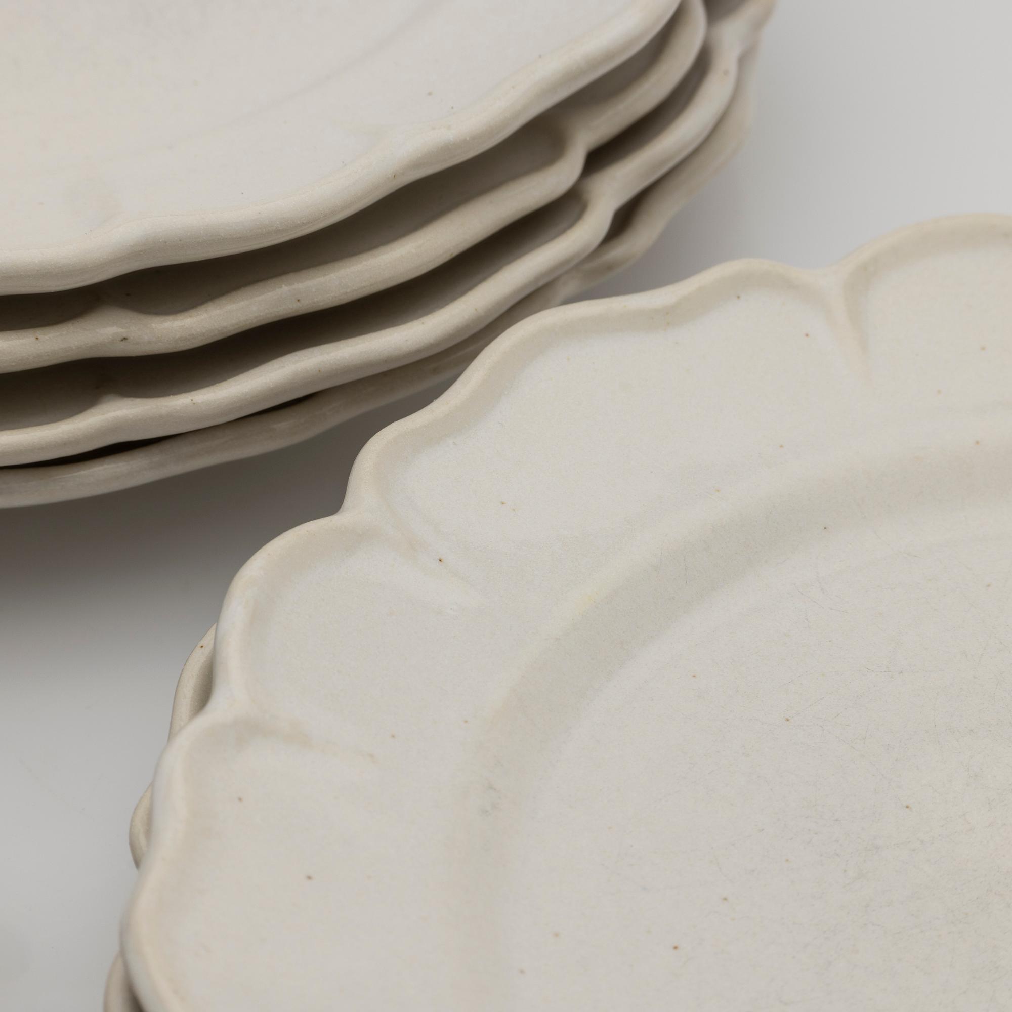 Birgitta Watz, plates, 8 pcs, faience, Rococo style, 1970s.