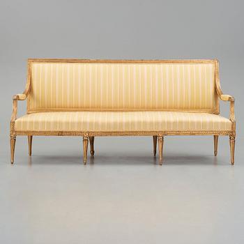 A Gustavian sofa, Stockholm, second part of the 18th century.