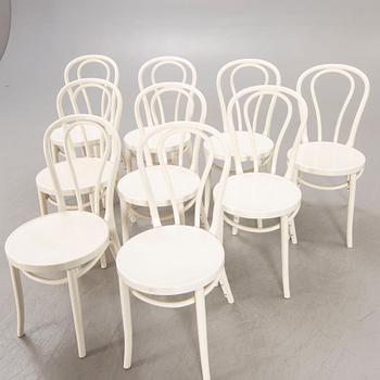 A set of nine IKEA plastic chairs later part of the 20th century.