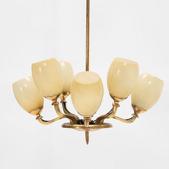 Paavo Tynell, a model 1382 ceiling lamp, Taito Oy or Idman, 1940's.