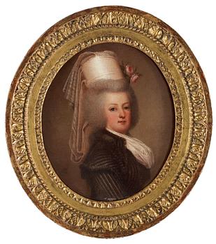 216. Adolf Ulrik Wertmüller, Marie Antoinette, (1755-1793), drottning av Frankrike i kreolsk hatt.