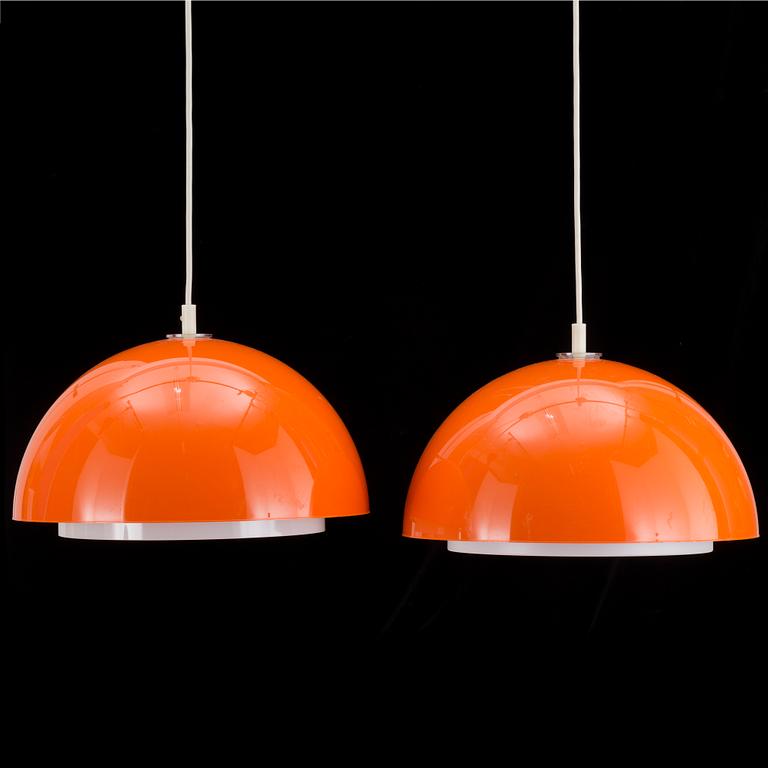 A pair of ceiling lamp by Uno Kristiansson, Luxus.