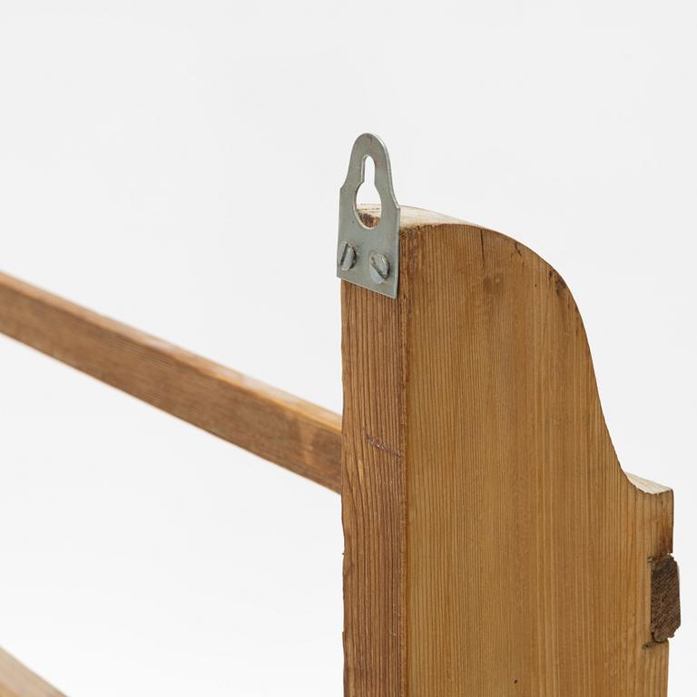 A swedish provincial pinewood shelf, 20th century.