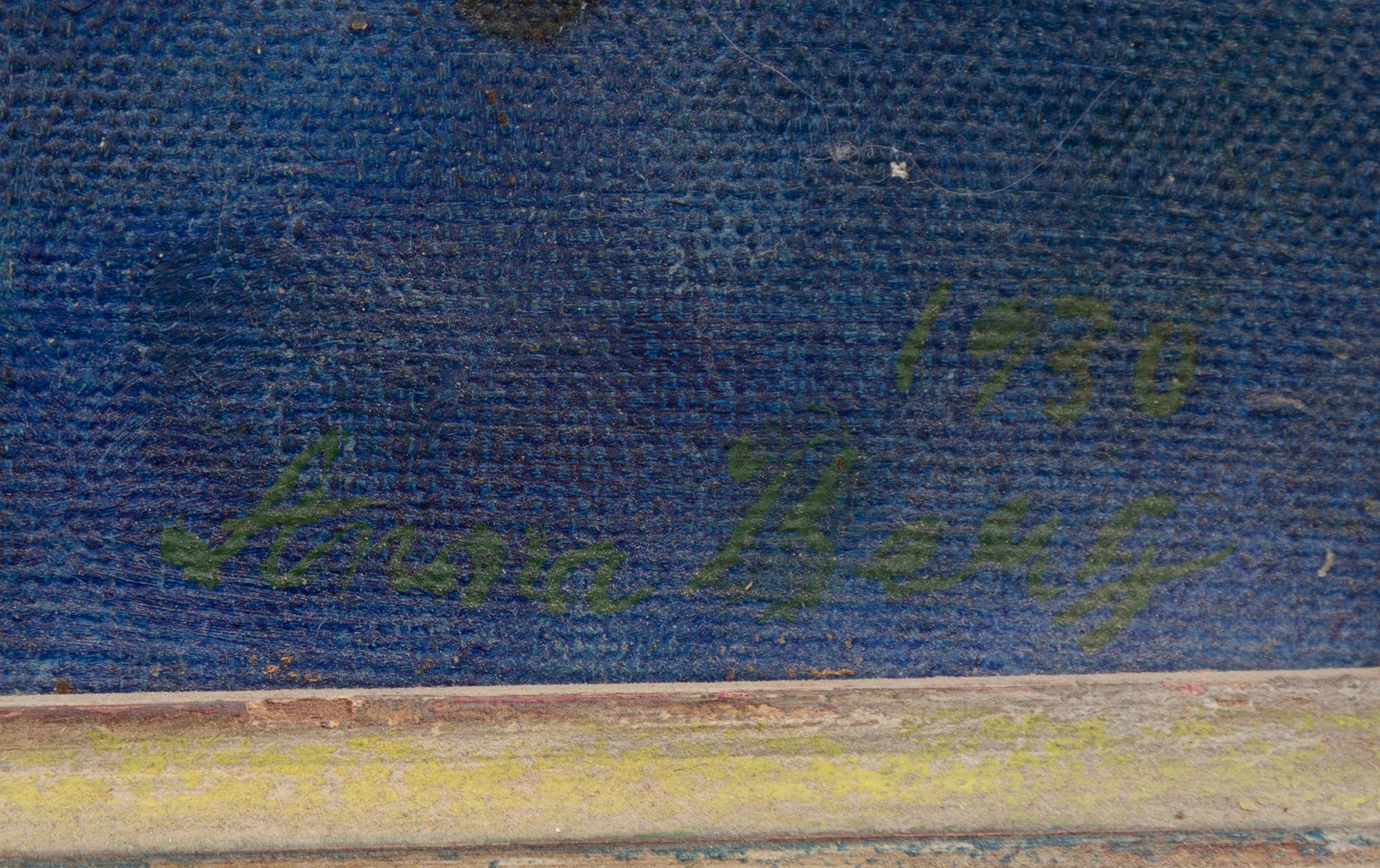 Anna Berg, "Sedum mot blå fond".