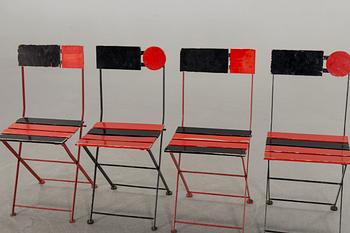 Four garden chairs, France, 20th century latter part.