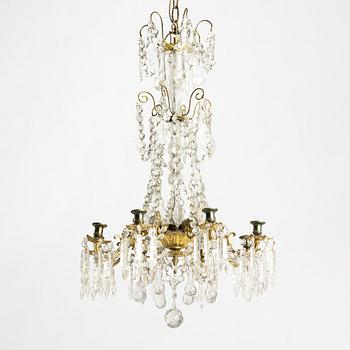 A Swedish 'Oscarian' Chandelier, second half of the 19th century.