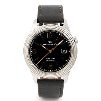 Sjöö Sandström, Royal Steel Classic II, wristwatch, 41 mm.