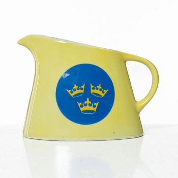 A porcelain water jug, 'Svenska Amerika Linjen', mid 20th Century.