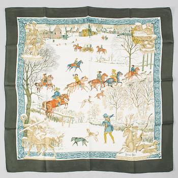 SCARF, "Hermès, "L'hiver ", issued 1969.