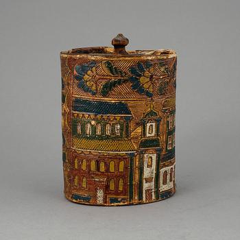 NÄVERJOLLE, allmoge, Hälsingland, 1800-talets första hälft. Tillverkad av Jonas Johansson, Prästvallen, Hästberg.