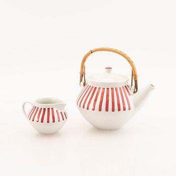 Karin Björquist,  27 pieces of eartheware tableware for Gustavsberg, model "Tea", third quarter of the 20th century.