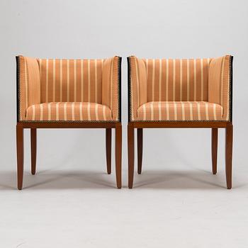 Eliel Saarinen, fåtöljer, ett par, "Saarinen house Armchair ", för Adelta 1900-talets slut.