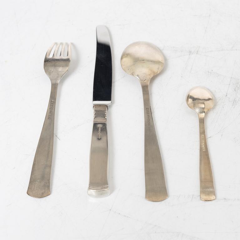 Jacob Ängman, bestickuppsättning, 42 delar, silver, "Rosenholm", GAB,