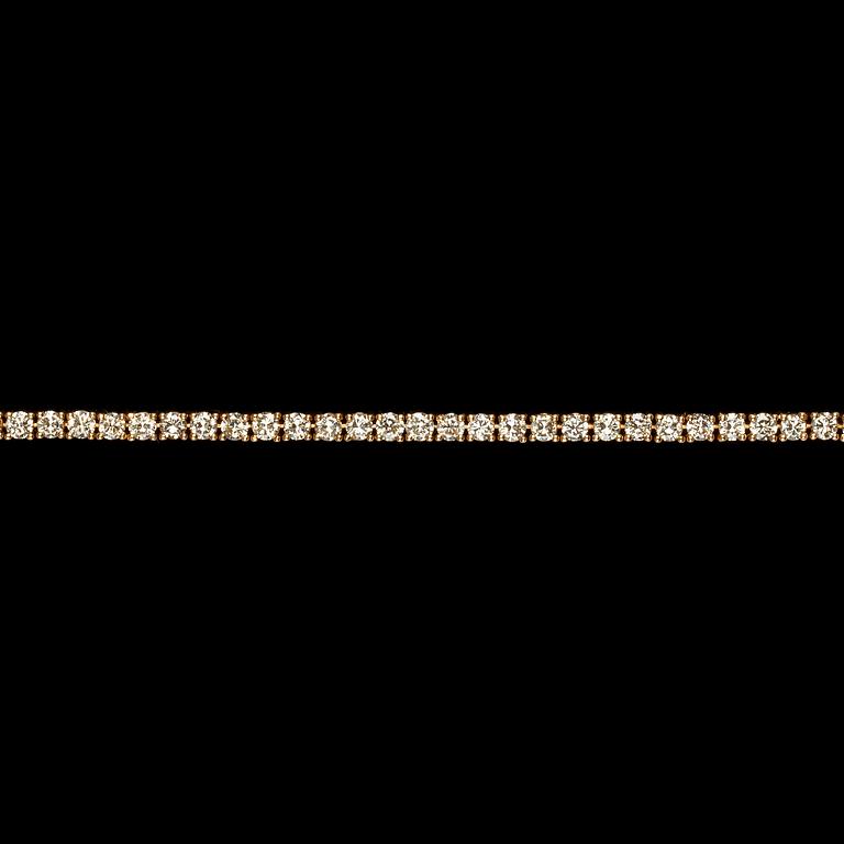 ARMBAND, briljantslipade diamanter, tot. ca 5.50 ct.