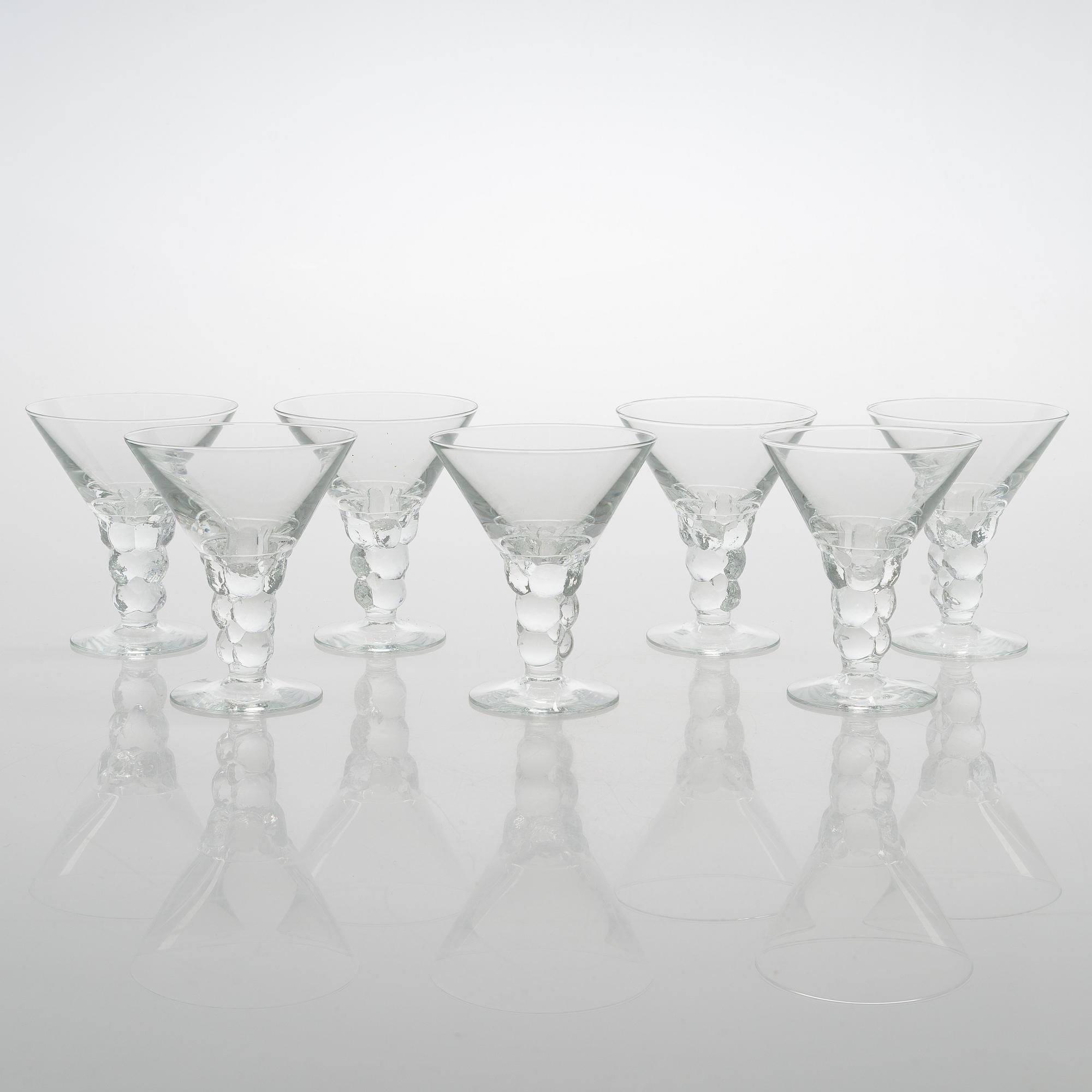 Oiva Toikka, glasservis, 28 delar, "Mukura" ("Paratiisi"), Notsjö 1971-75.