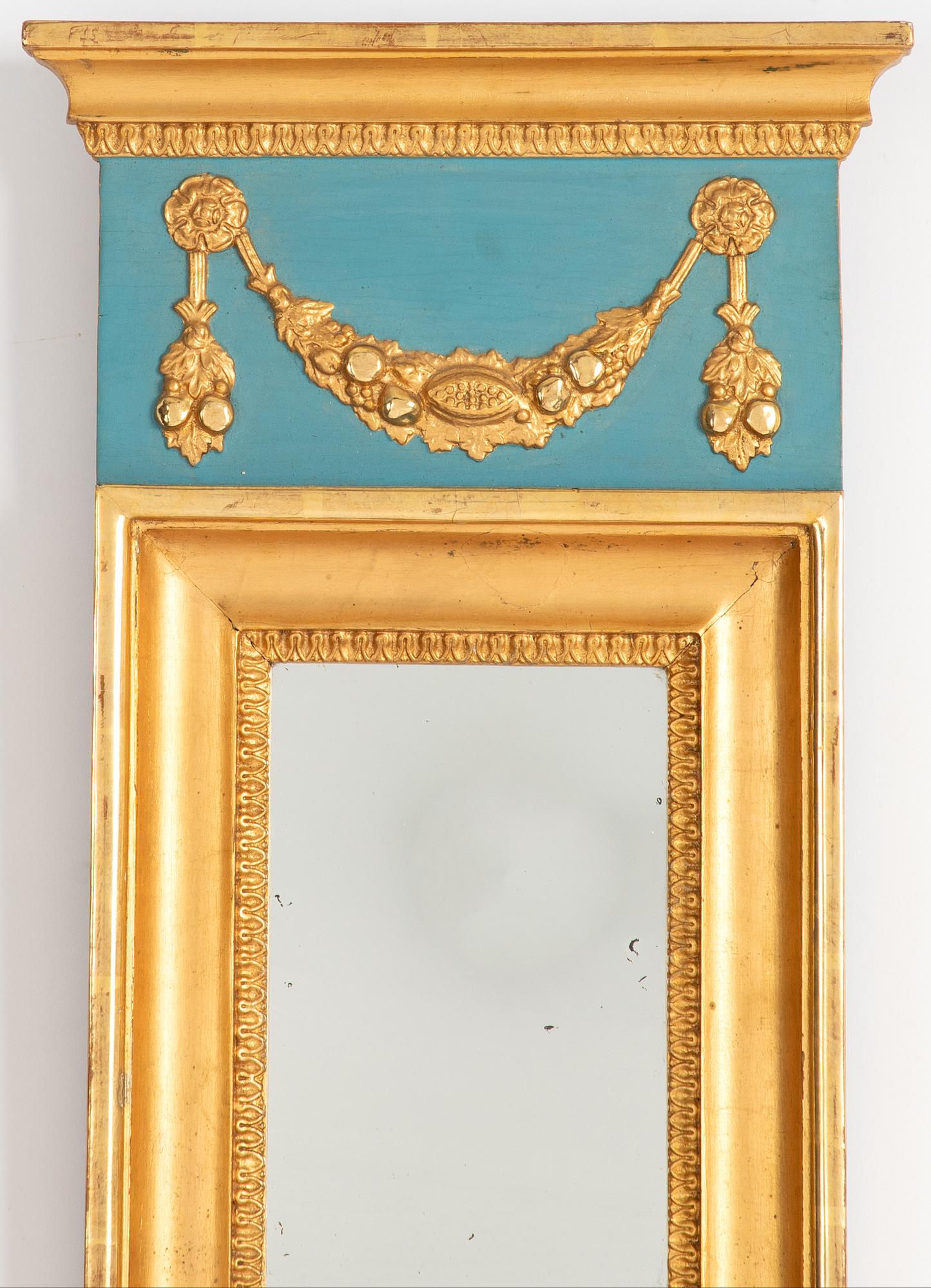An empire mirror, E. Ohlin, Wadstena, first half of the 19th Century.