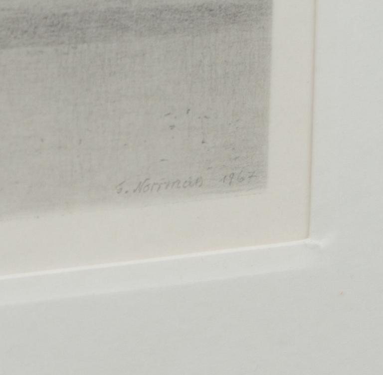 GUNNAR NORRMAN. torrnål, 2 st, signerade och daterade 1966 och 1967.