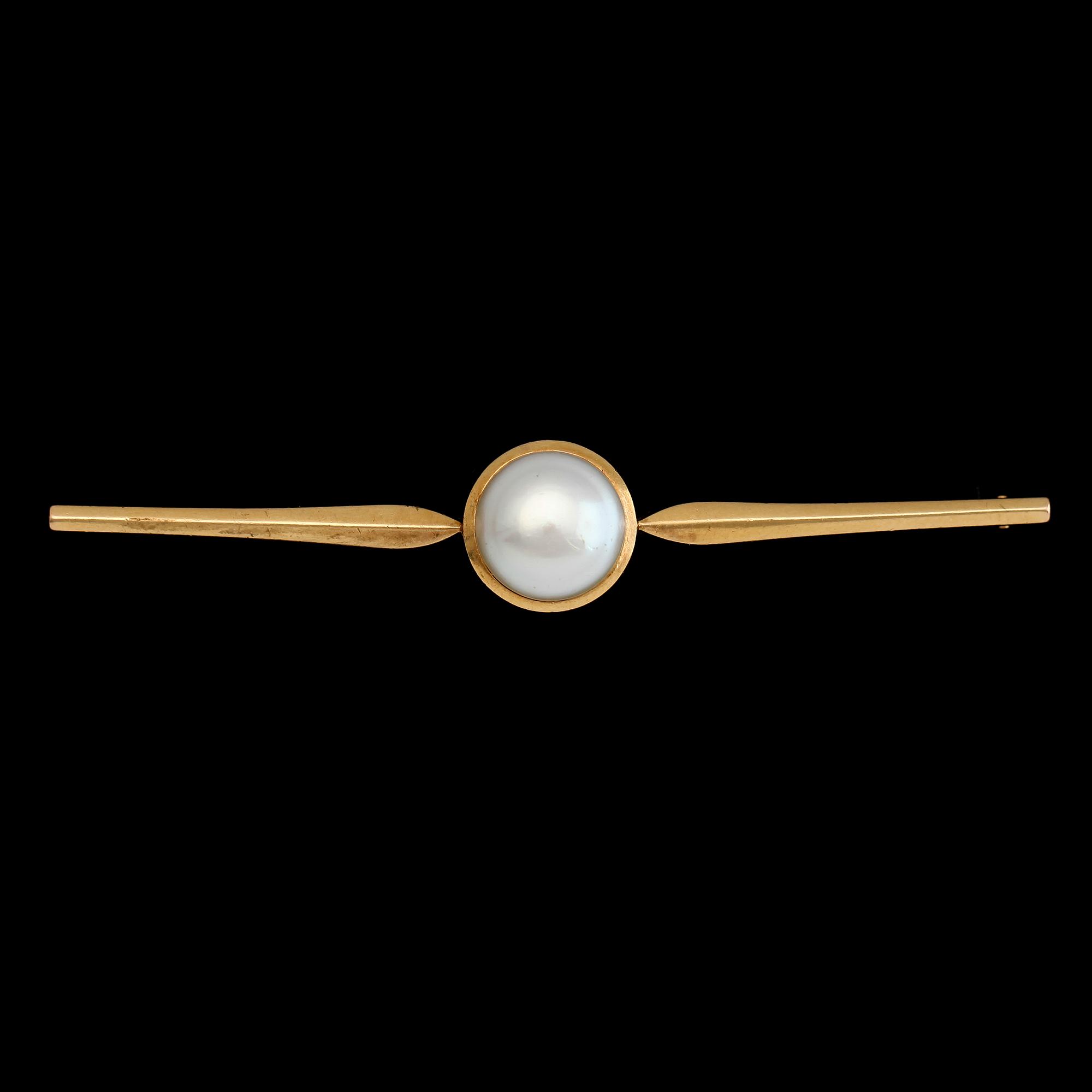 BROSCH, 18K guld, Göteborg 1918. Total vikt ca 7 gram.