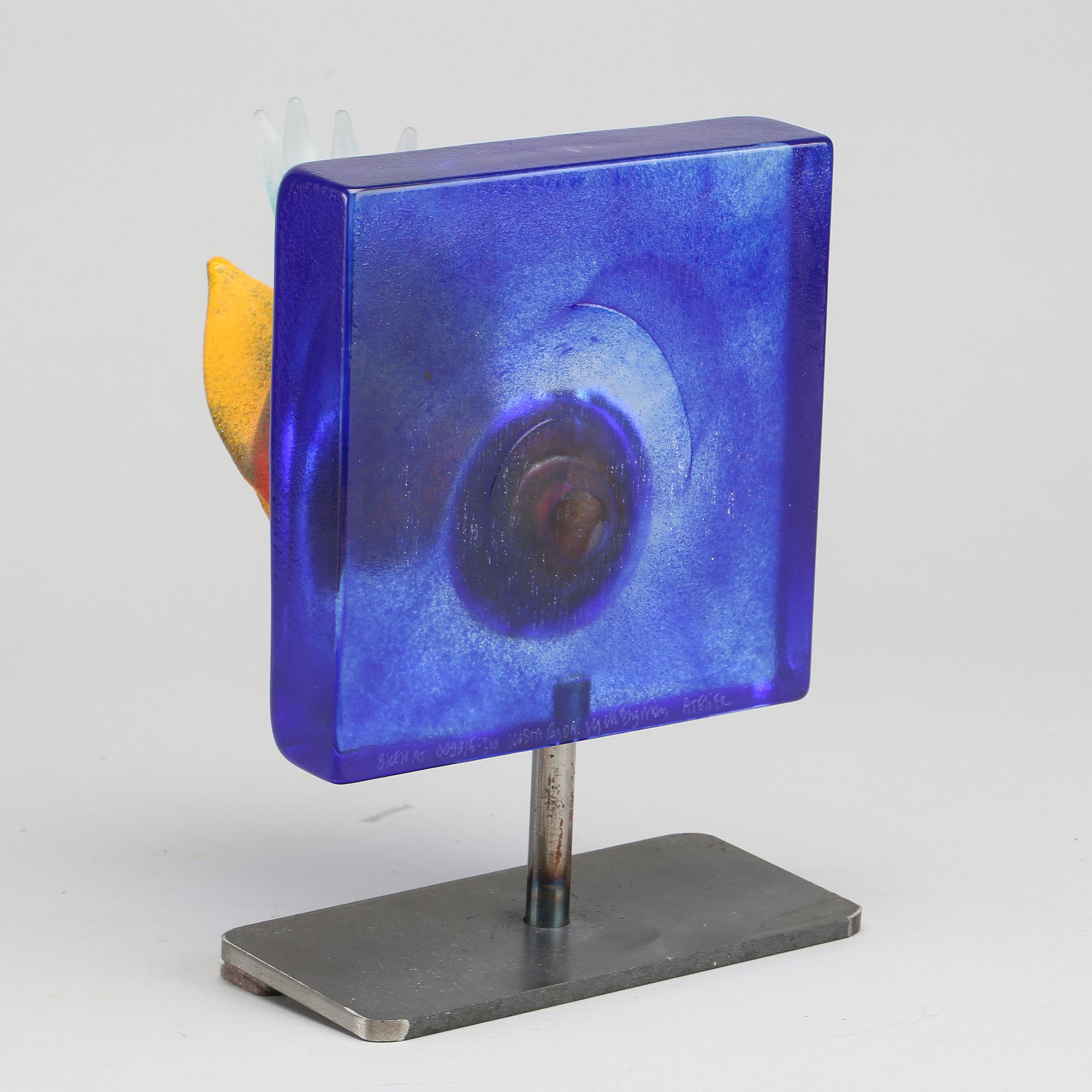 KJELL ENGMAN, sculpture, signed and numbered 009015/300. Kosta Boda.
