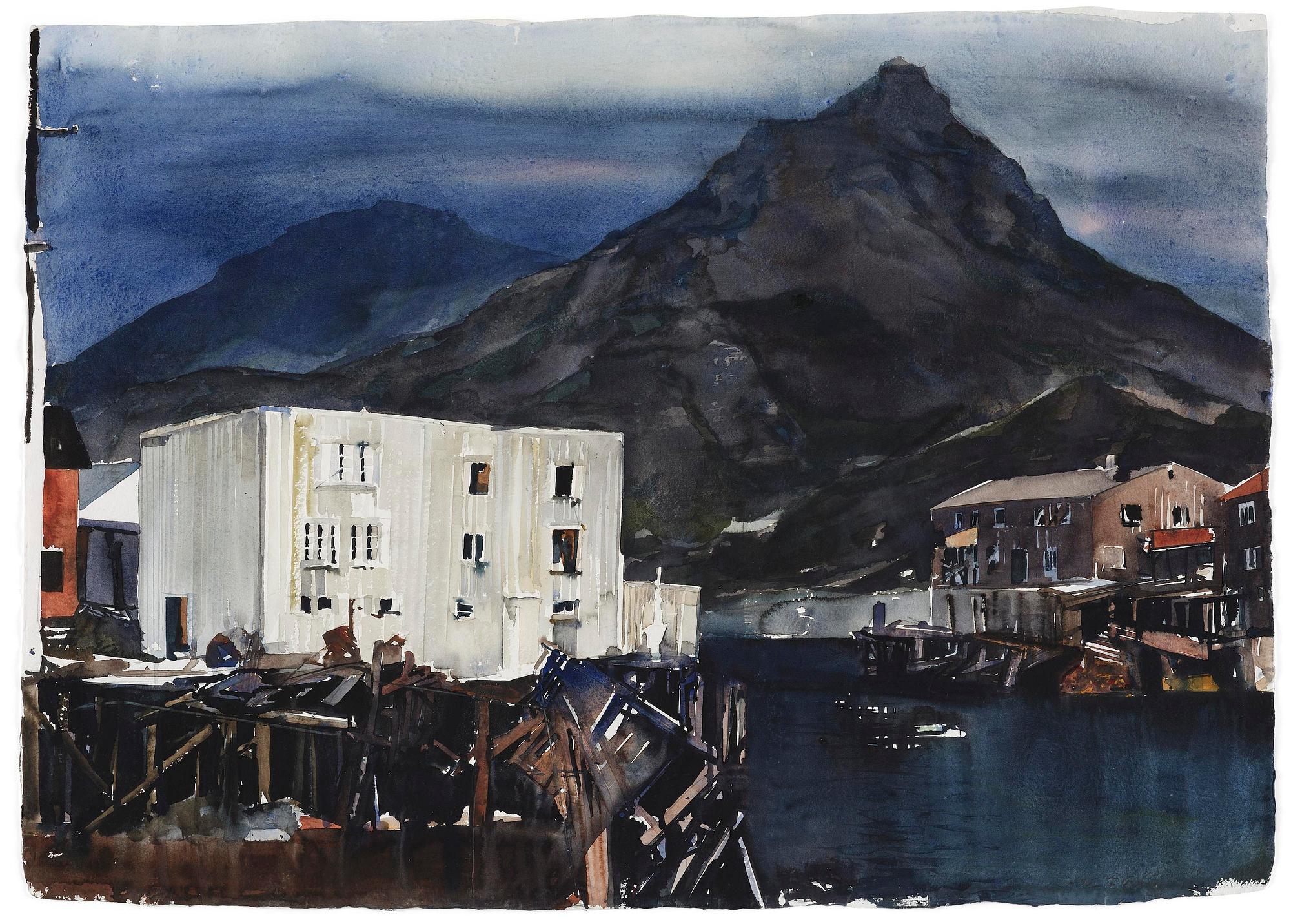 Lars Lerin, "Lofoten - morning".
