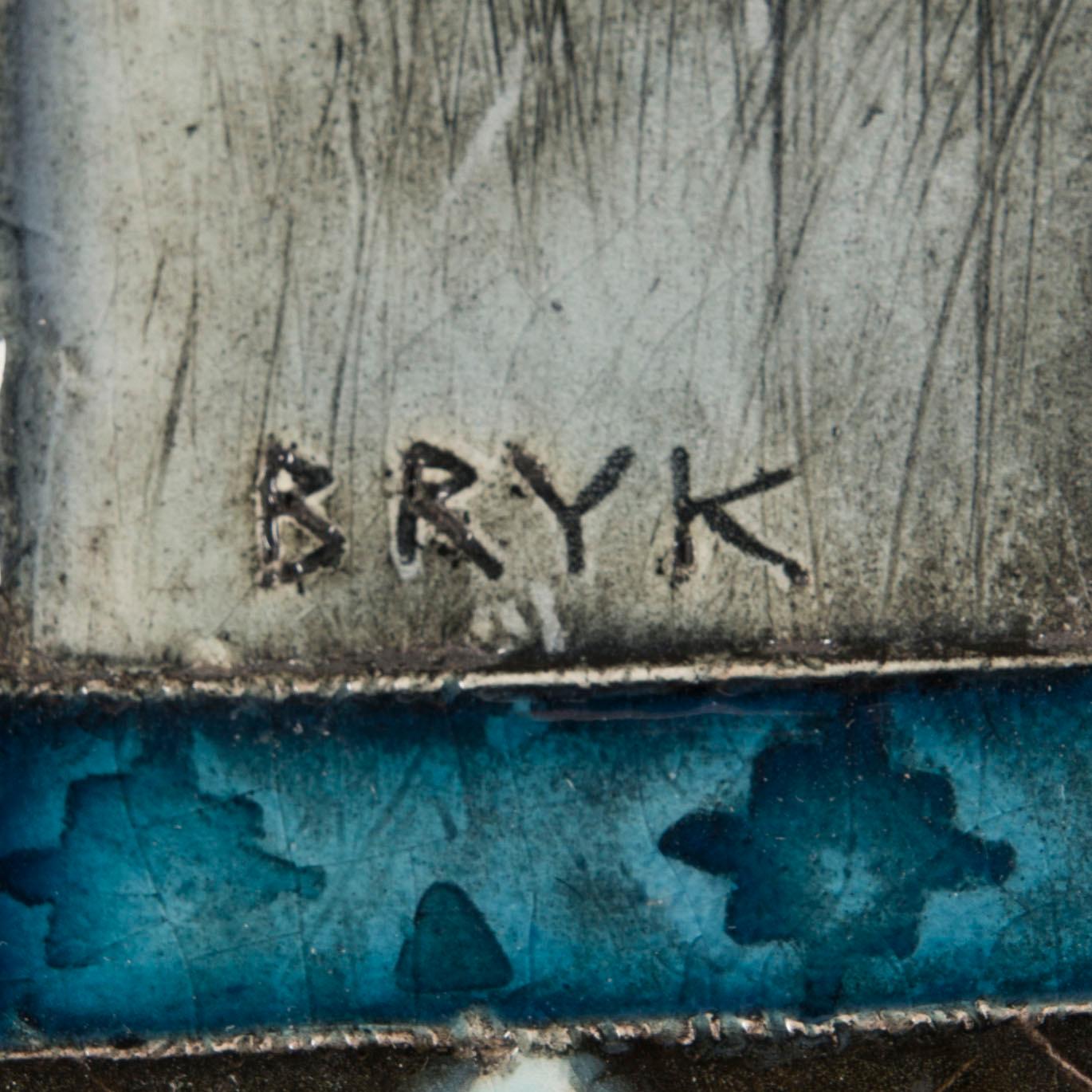 RUT BRYK, KERAMIKRELIEF. Piritta. Sign. Bryk. Arabia, 1954.