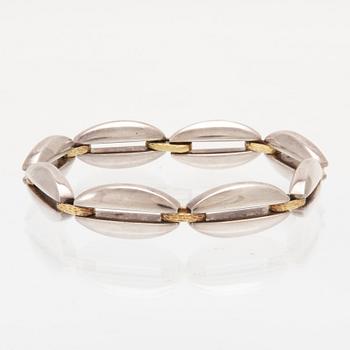 Regitze Overgaard, armband silver och 18K guld nr 409 för Georg Jensen, Danmark.