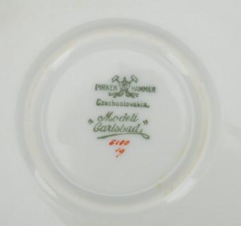 SERVIS, 78 DELAR, porslin, Pirken Hammer "Carlsbad", Tjeckloslovakien, 1900-luvun alkupuoli.