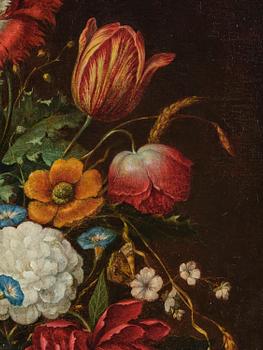 Jan Davidsz. de Heem, after, Still life with flowers, fruits, and a admiral butterfly.
