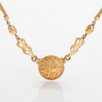 Kalevala Koru, Halsband "Sollejon", 18K guld, Helsingfors 1998.