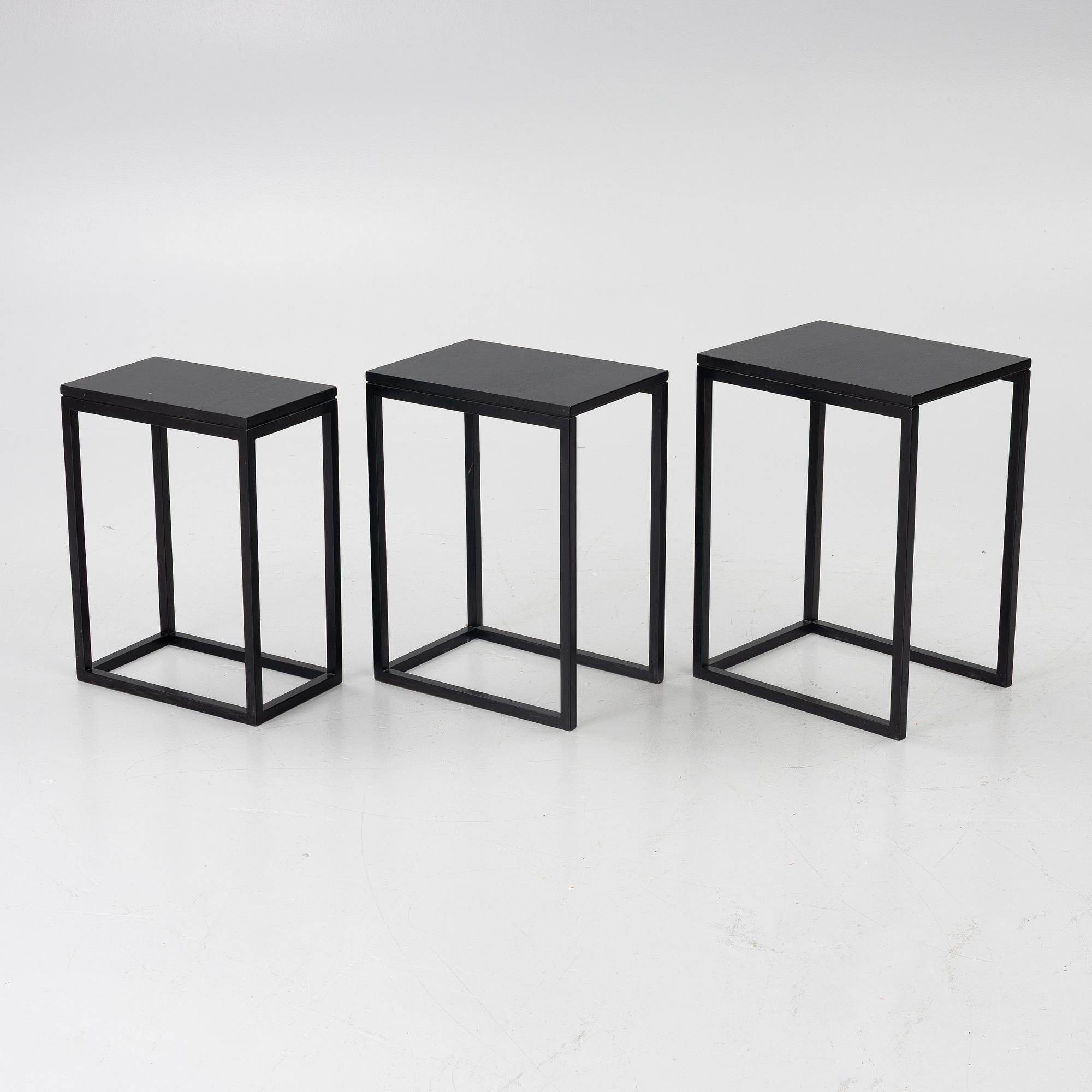 Ulla Christiansson, nesting tables, “Trio”, Karl Andersson och Söner, Huskvarna.