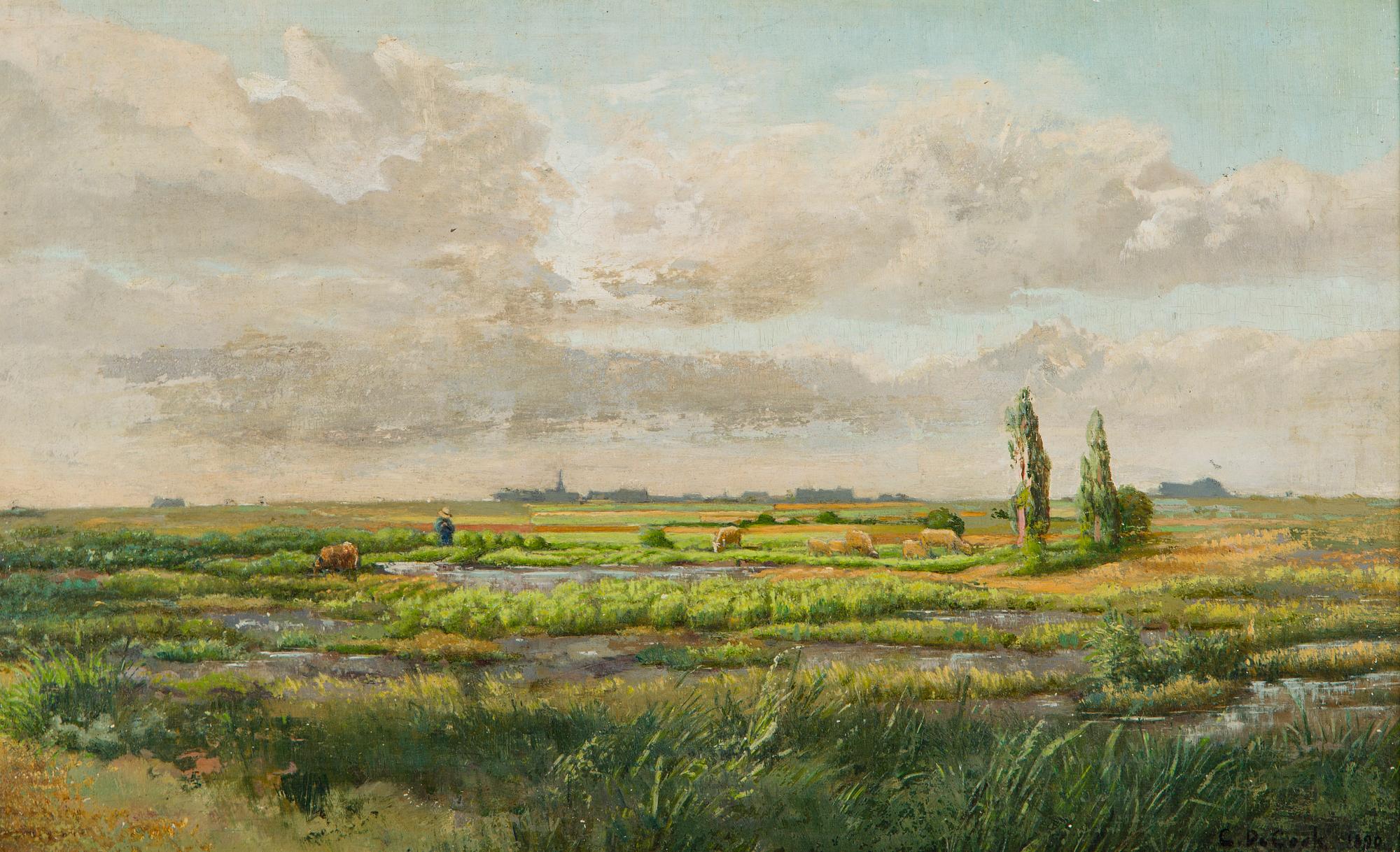 César de Cock, Paimen karjansa kanssa.