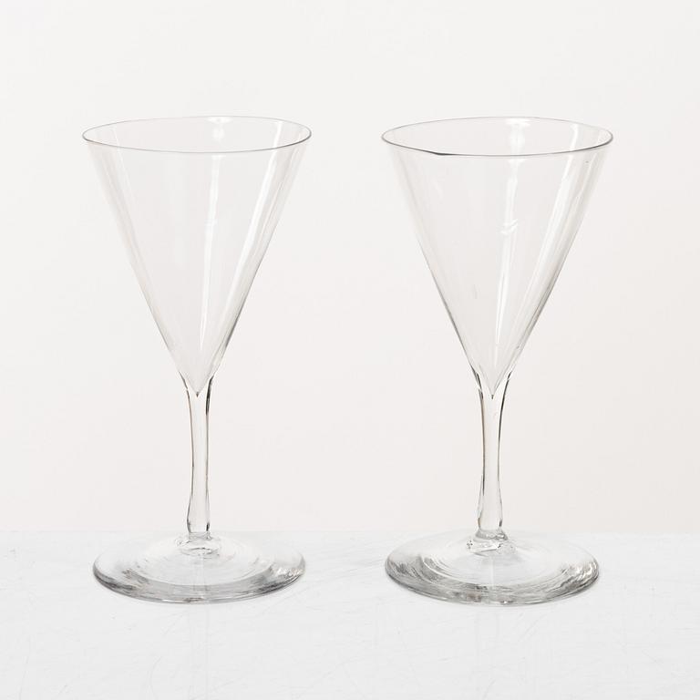 Fortified wine glasses, 12 pcs, 19th century.