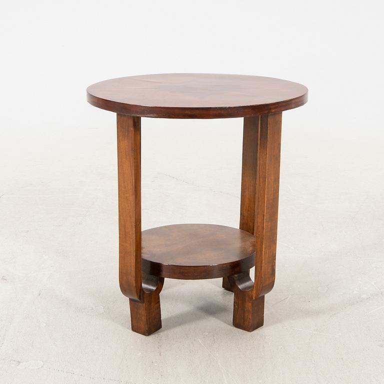 A walnut Art Deco table.