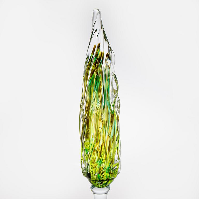 Alma Jantunen, glasskulptur, signerad Alma Jantunen 2006.