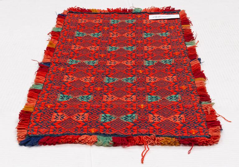 A Scania flat weave, carrige cushion, 19th Century. 90 x 39 cm.