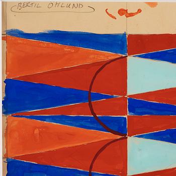 BERTIL ÖHLUND, gouache, signed and dated nov -56.
