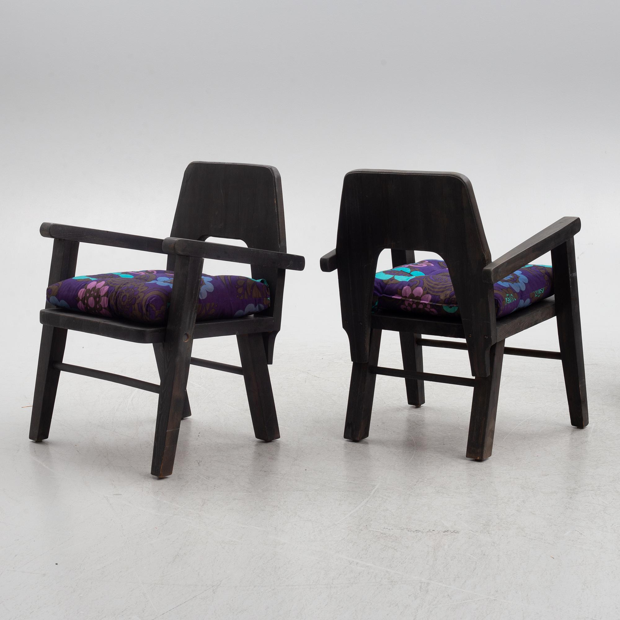 Stig Sandkvist, karmstolar 4 st, 1900-talets slut.