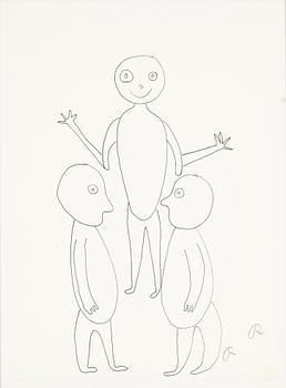 Roger Risberg, indian ink drawing, signed. Executed in 2008.