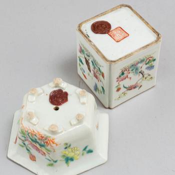 A set of famille rose porcelain, Qing dynasty, Qianlong (1736-95) and later.