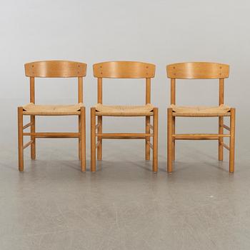 Six BØRGE MOGENSEN "J39" chairs, Denmark.