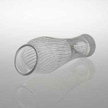 TAPIO WIRKKALA, VAS, glas, "Fölfot" 3215, signerad Tapio Wirkkala Iittala.